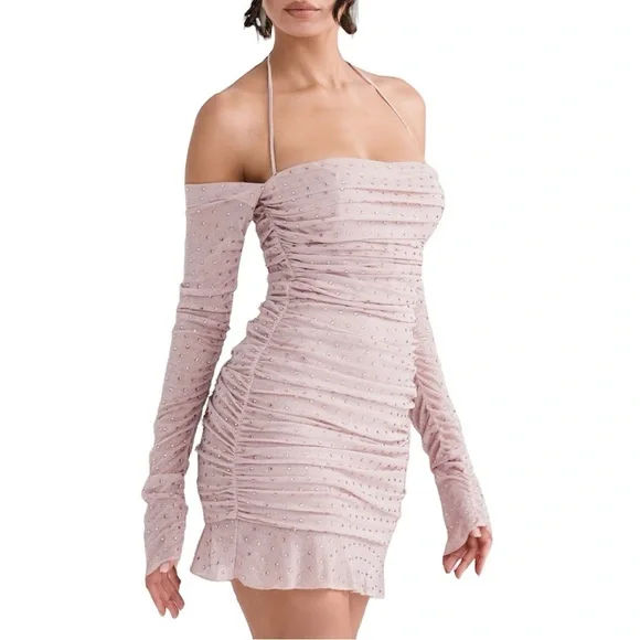 House of CB Estella Rhinestone Embellished Mini Dress - Picture 3 of 6